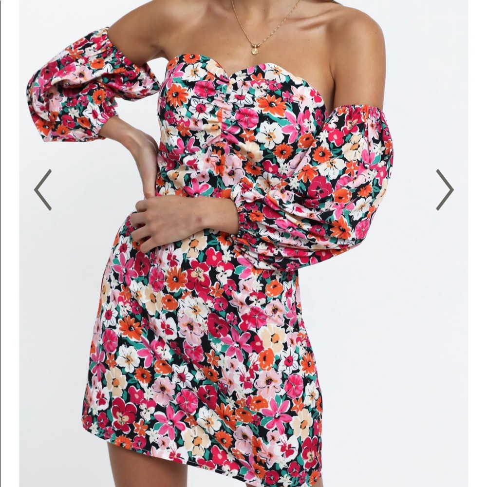 DAKOTA DRESS IN PINK FLORAL - L - Picture 2 of 6